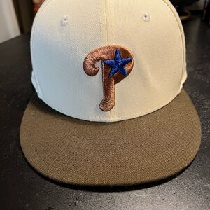 New Era Cream and Brown Philadelphia Phillies 1952 Allstar Game Fitted Hat